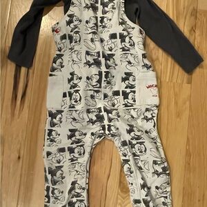 Mickey Mouse Kids Overalls M&S - Black and White